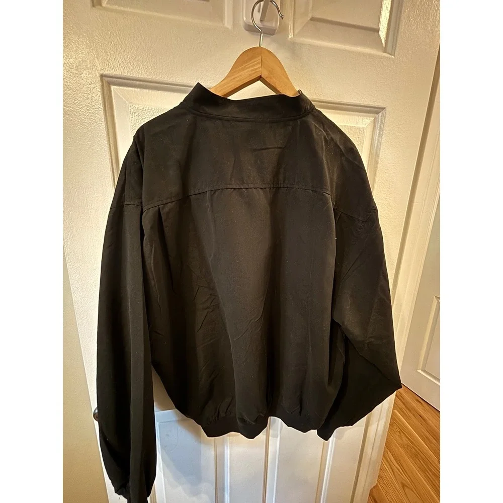 NEW Byron Nelson Mens Golf Windshirt Quarter Zip Pullover Black Windbreaker XL